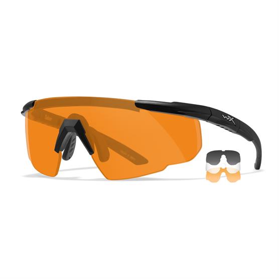Wiley X WileyX SABER ADV Smoke/Clear/Light Rust Matte Black Frame