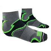 1000 Mile Fusion Double Layer Anklet Sock Ladies, Black / Green