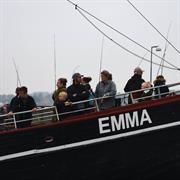 Kuttertur for børn med det gode skib Emma der stævner ud fra Holbæk Havn