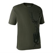 Deerhunter Mens Hjort T-Shirt, Bark Green