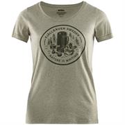 Fjällräven Fikapaus T-Shirt Womens, Light Olive / Melange