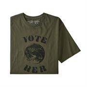 Herre T-Shirt fra Patagonia med VOTE HER Artwork