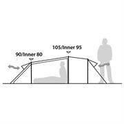 Pioneer 3EX teltet har en god indvendig siddehøjde